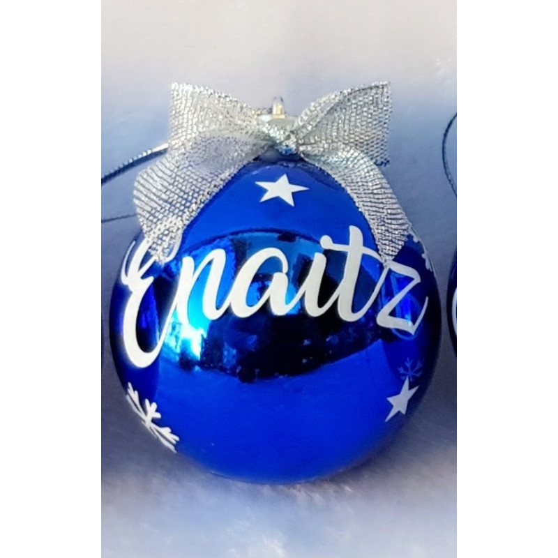 Bola Navidad Azul Brillo