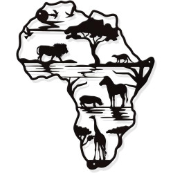 Silueta África Animales Completo