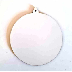 Bolas de Navidad de Madera MDF Blanca