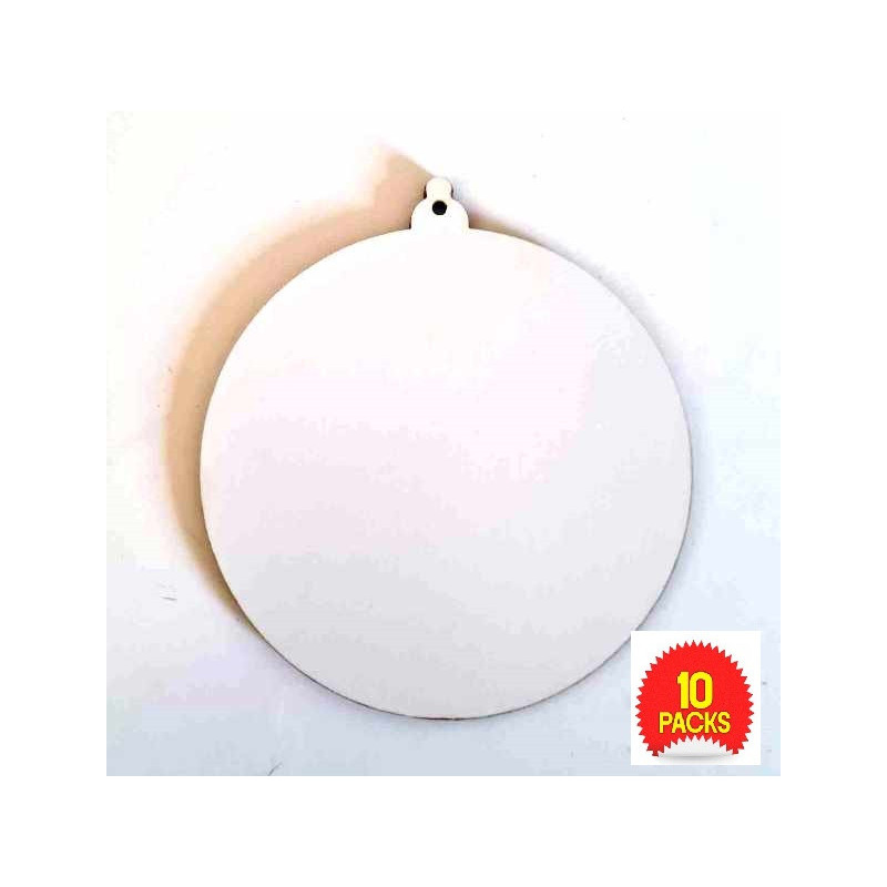 Bolas de Navidad de Madera MDF Blanca