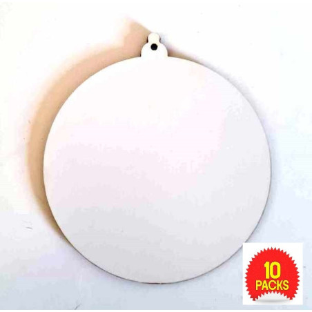 Bolas de Navidad de Madera MDF Blanca