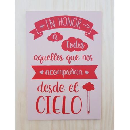 Cartel Desde el Cielo en Honor 1