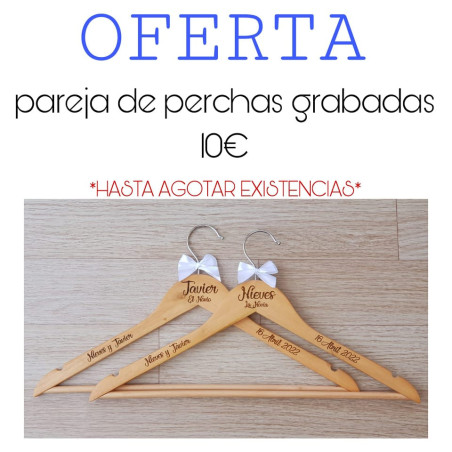 Oferta Dos Perchas Grabadas